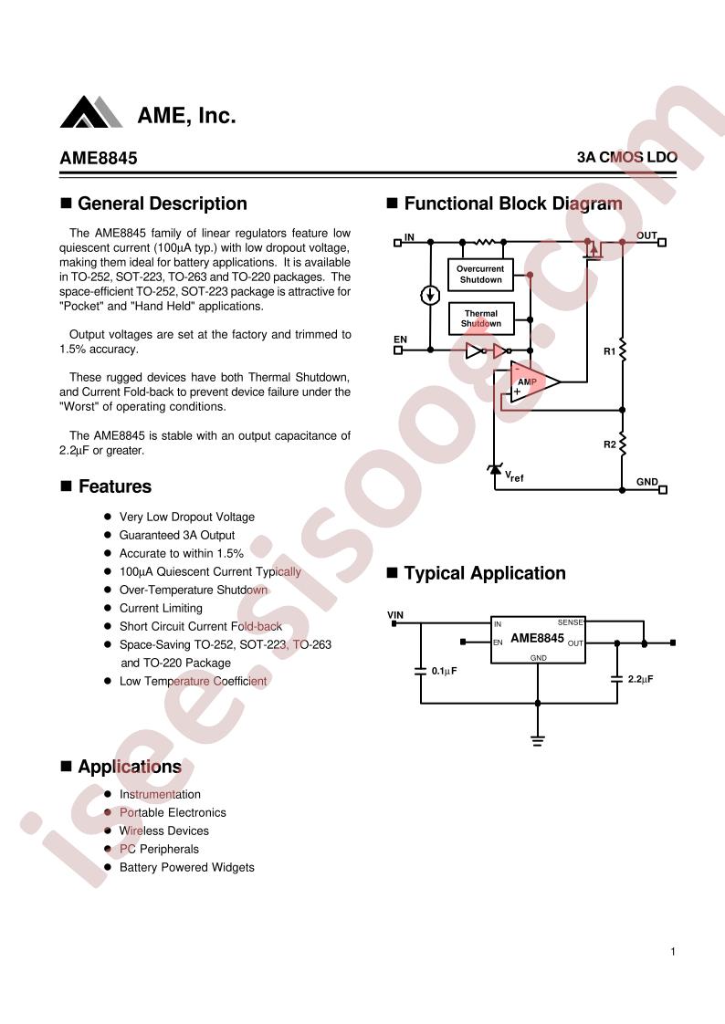 AME8845AEBS250Z