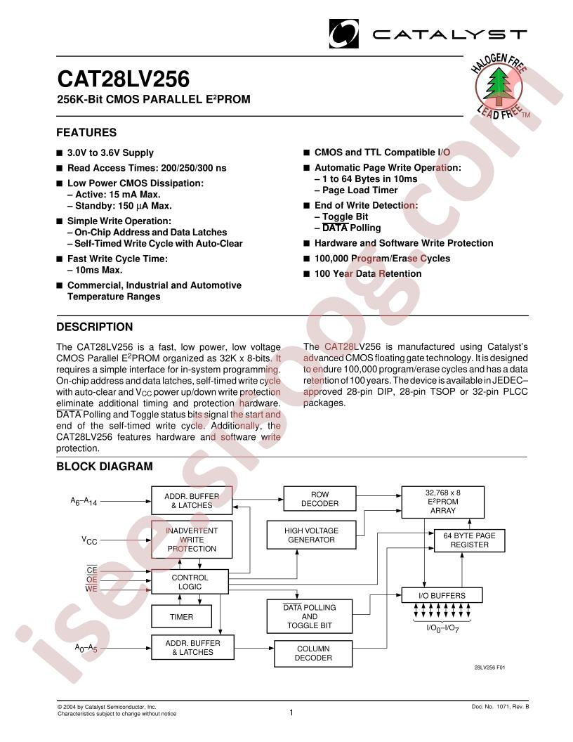 CAT28LV256H13A-25T