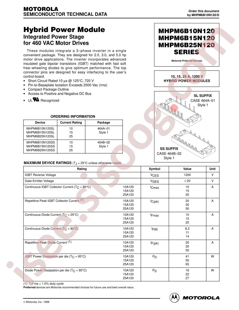 MHPM6B15N120SS