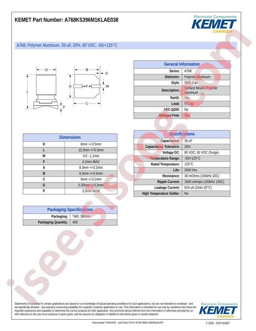 A768KS396M1KLAE038