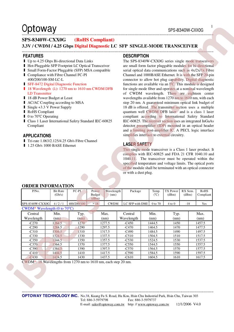 SPS-8340W-CXX0G