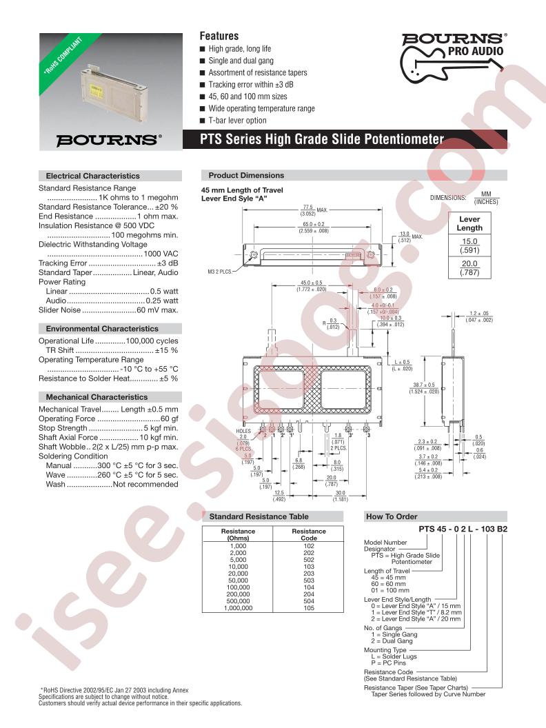 PTS45-01L-104