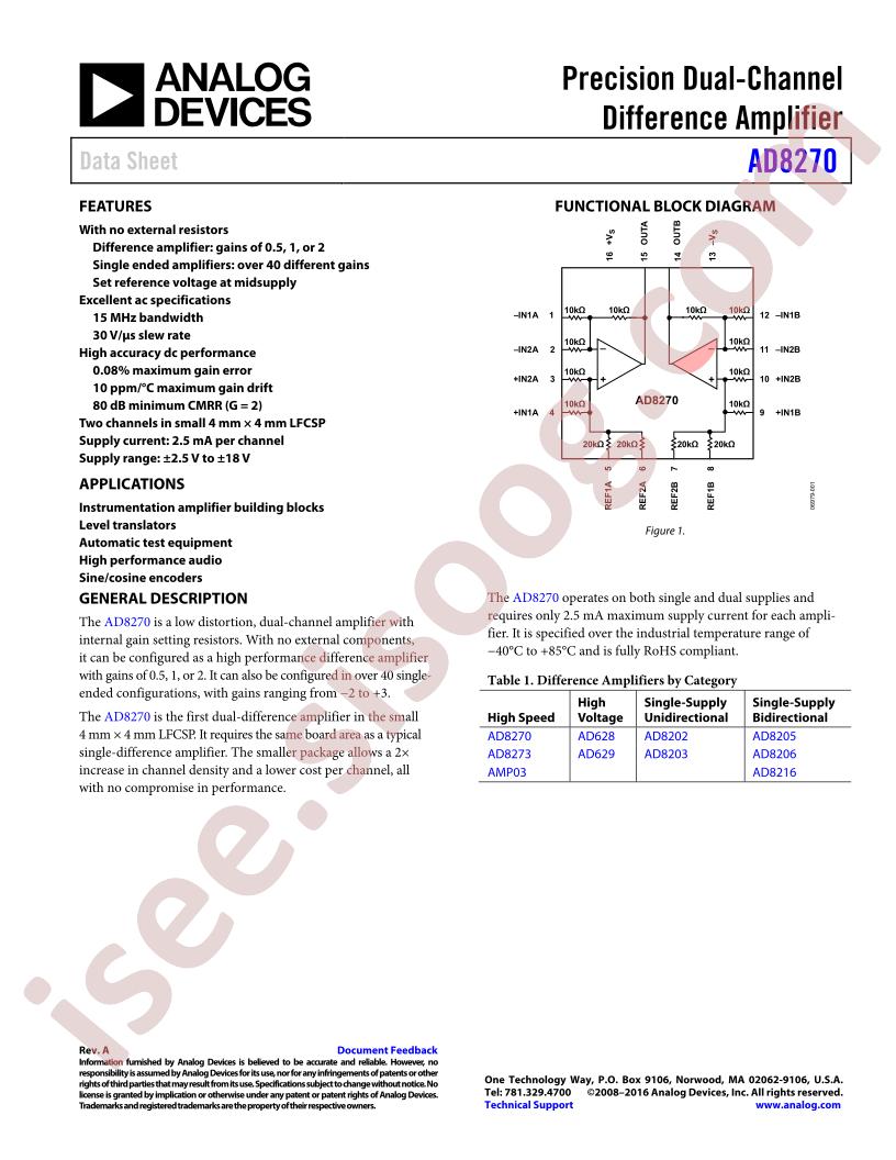 AD8270ACPZ-RL