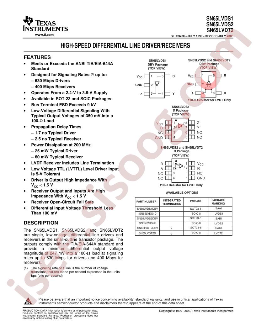 SN65LVDS2
