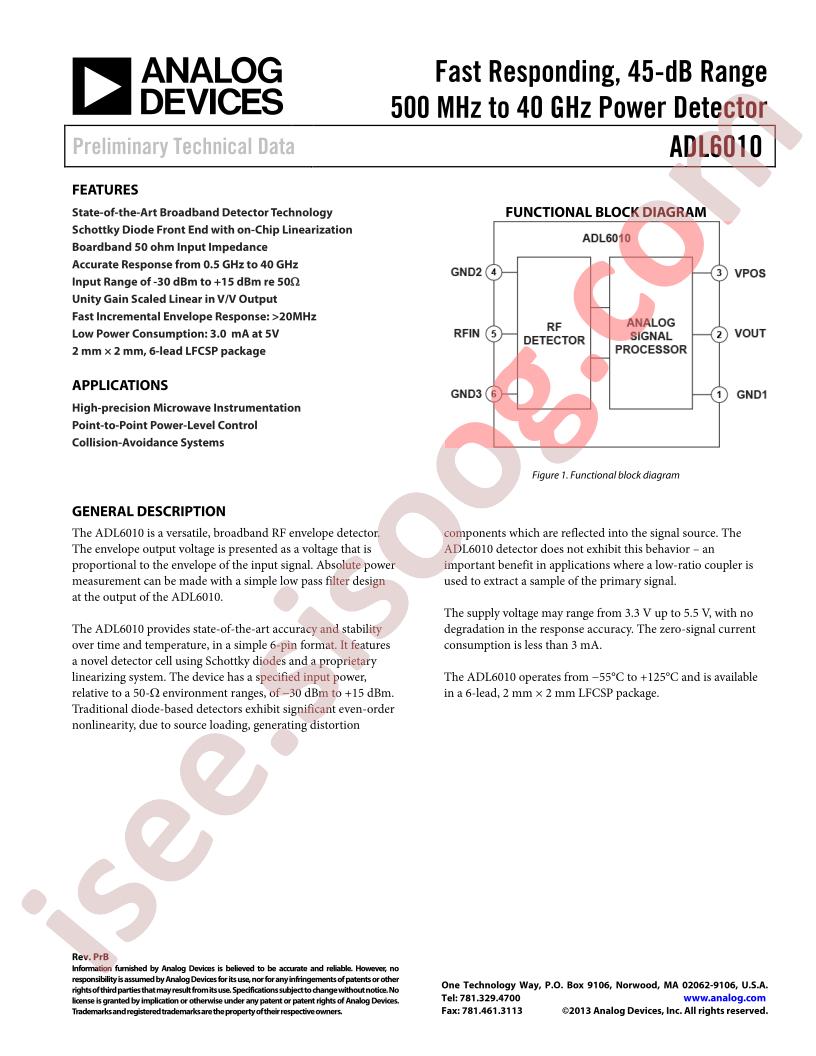 ADL6010ACPZN-R7