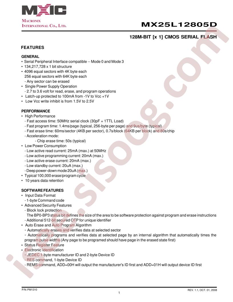 MX25L12805DMI-20G