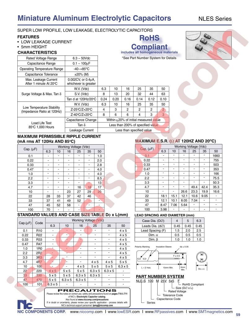 NLE-S100M164X5F
