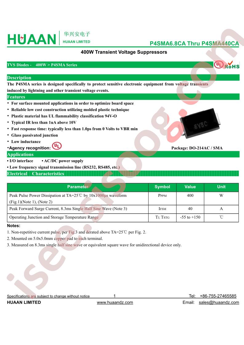 P4SMA130CA