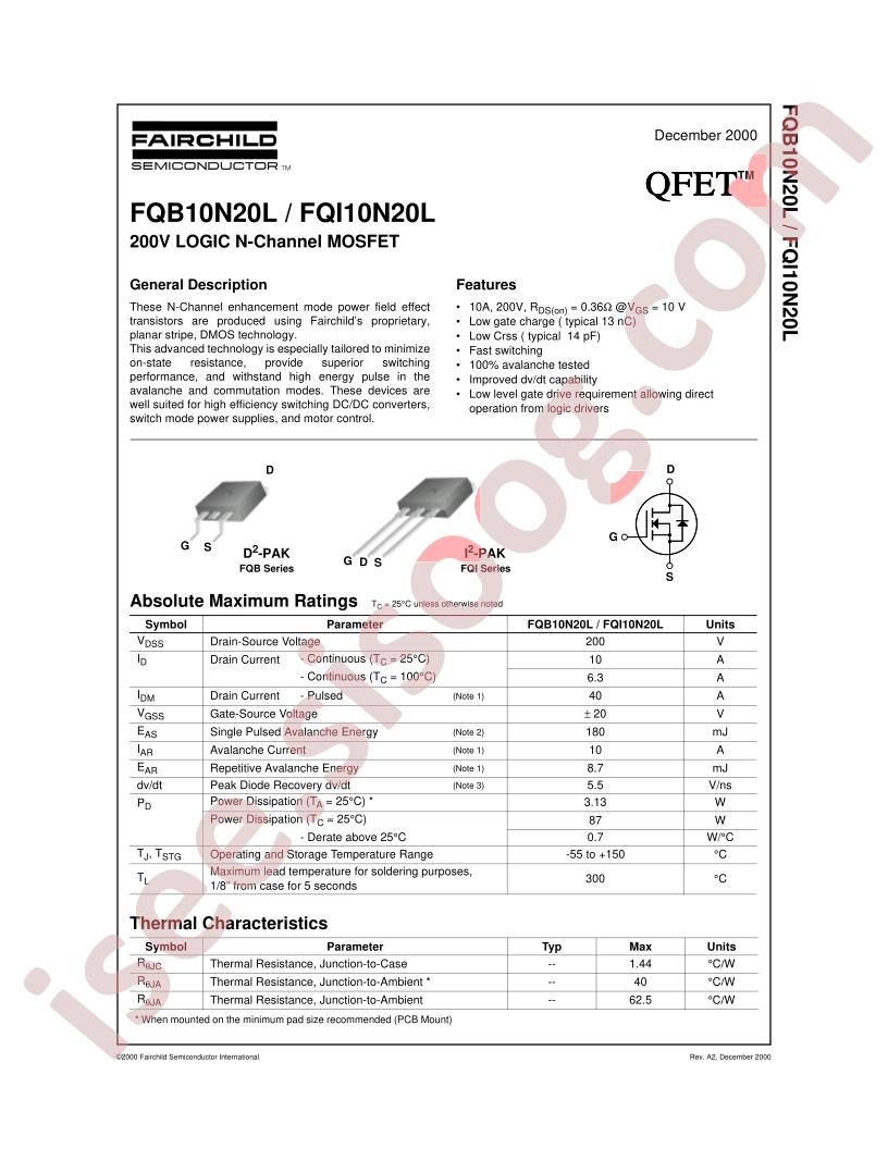 FQB10N20L