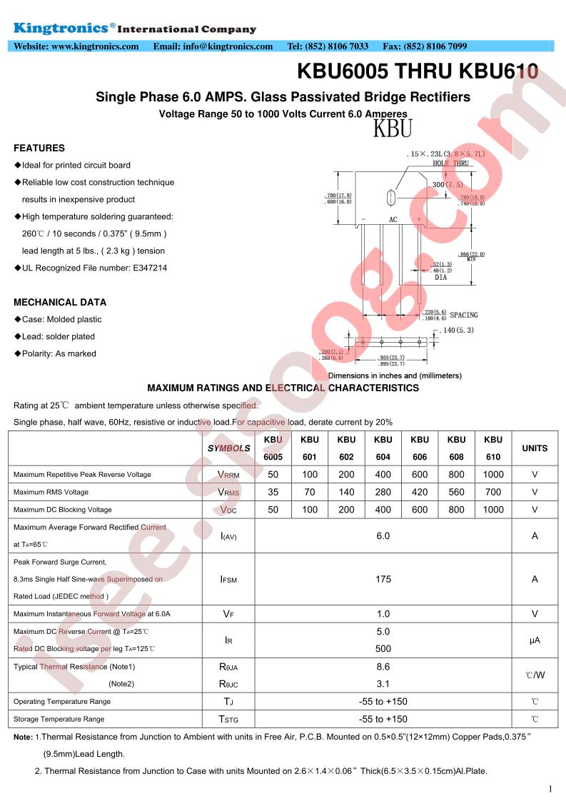 KBU6005-KBU610