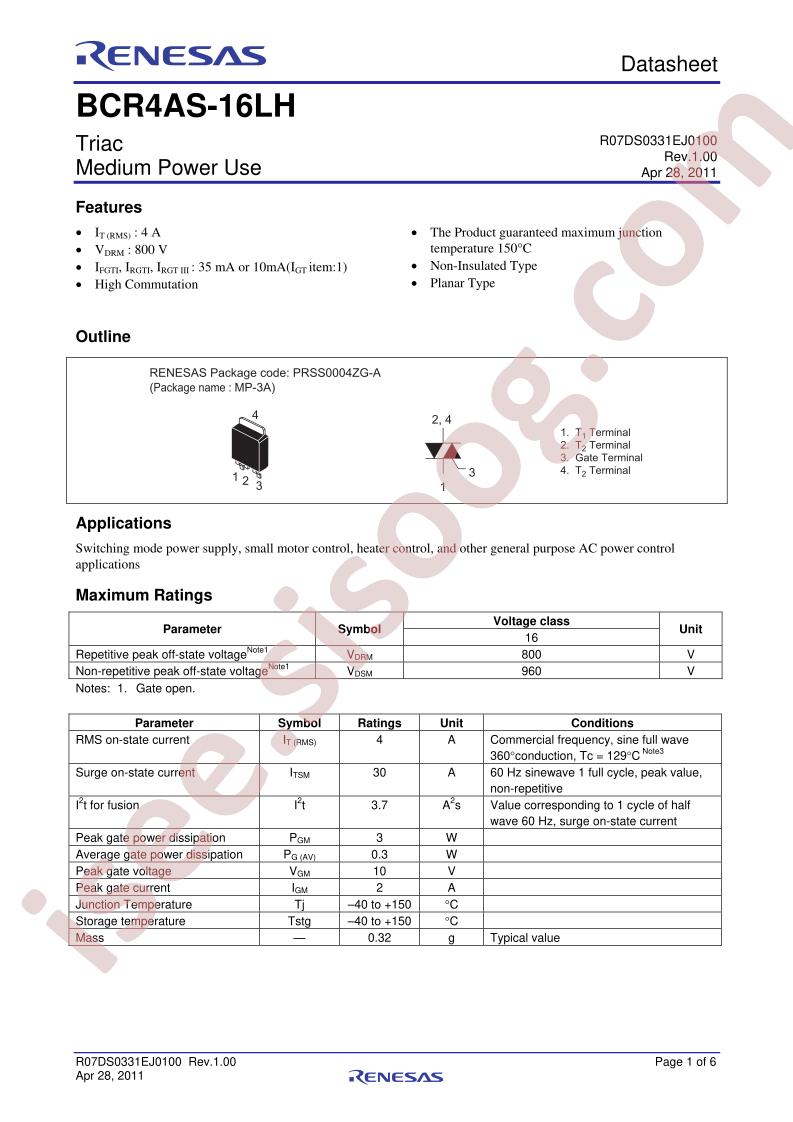 BCR4AS-16LH-1-B00