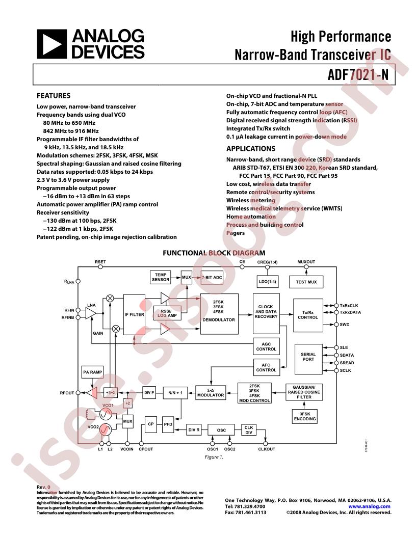 ADF7021-NDF