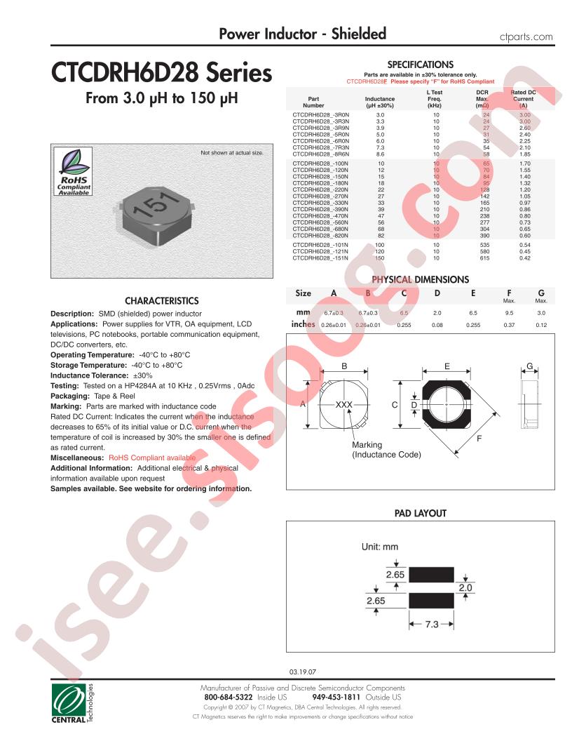 CTCDRH6D28F-120N