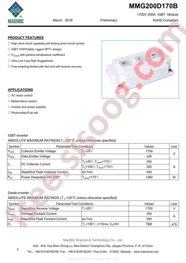 MMG200D170B