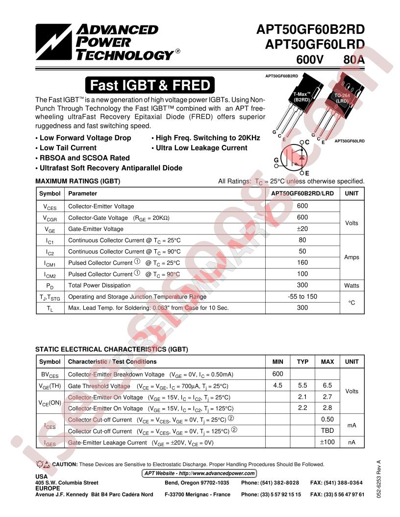 APT50GF60B2RD