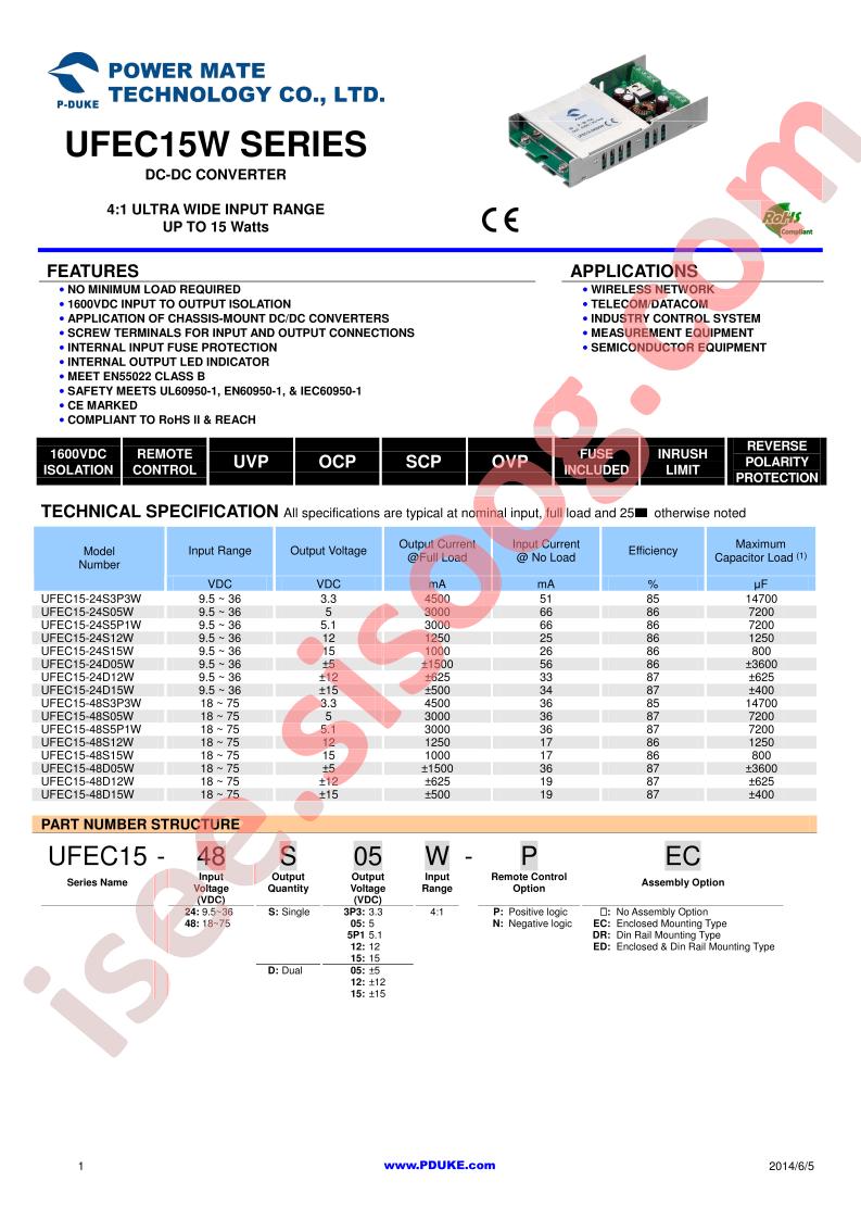 UFEC15-24D05W