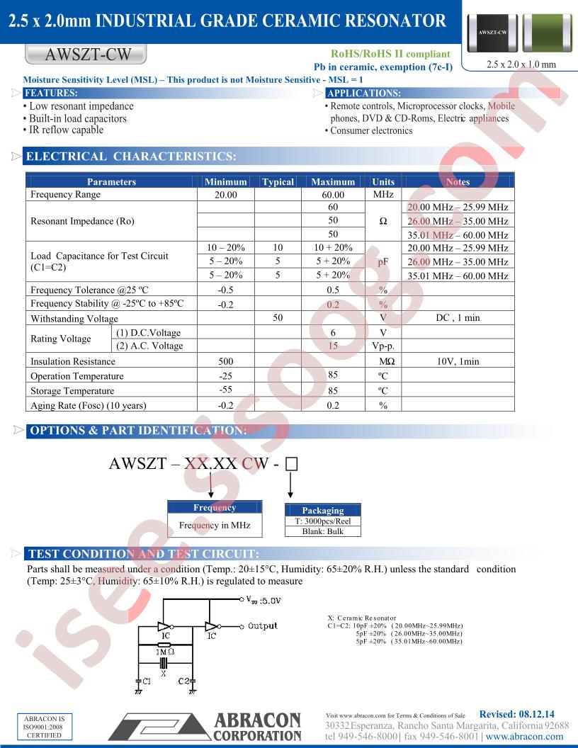 AWSZT-20.00CW-T