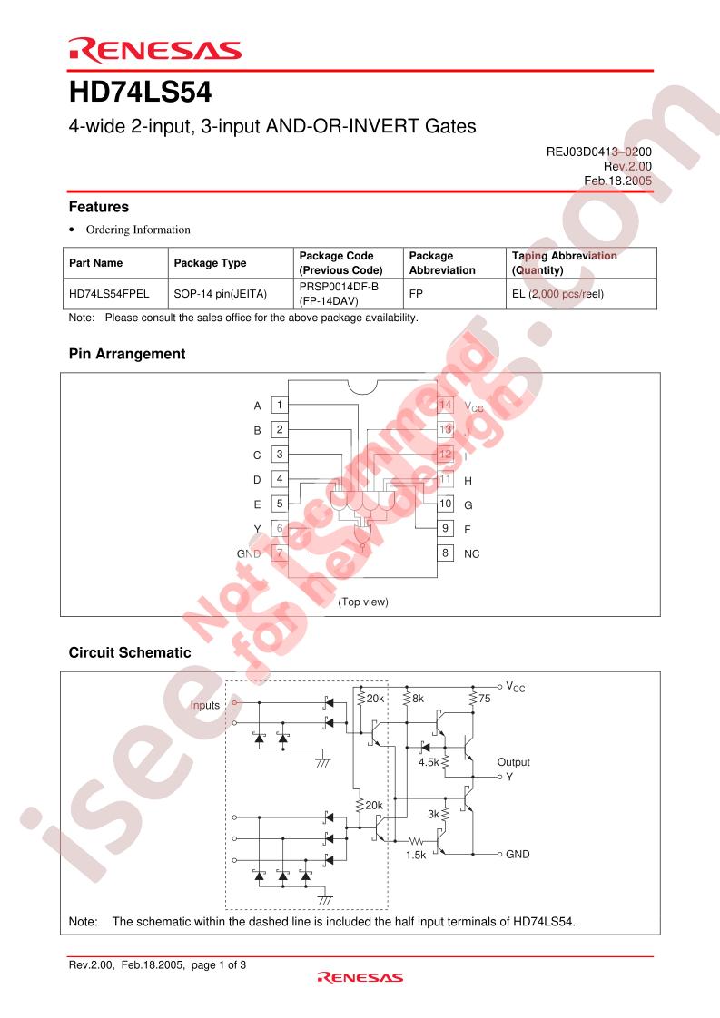 HD74LS54FPEL