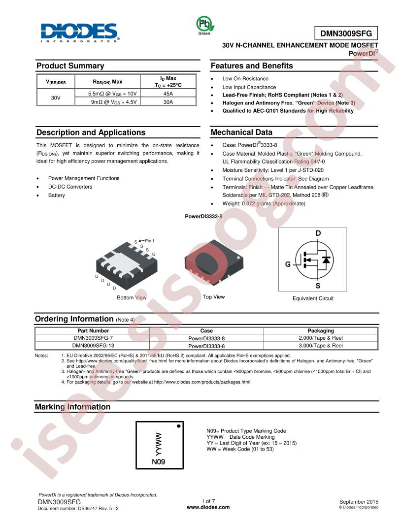 DMN3009SFG