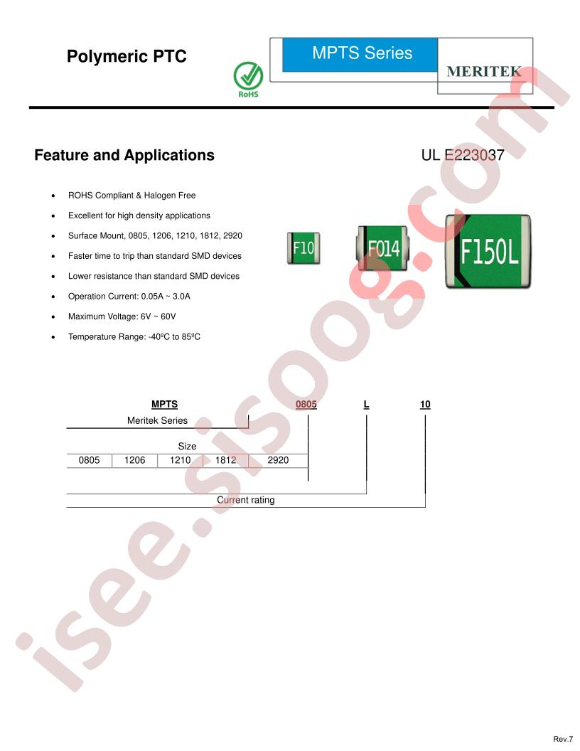 MPTS0805L010