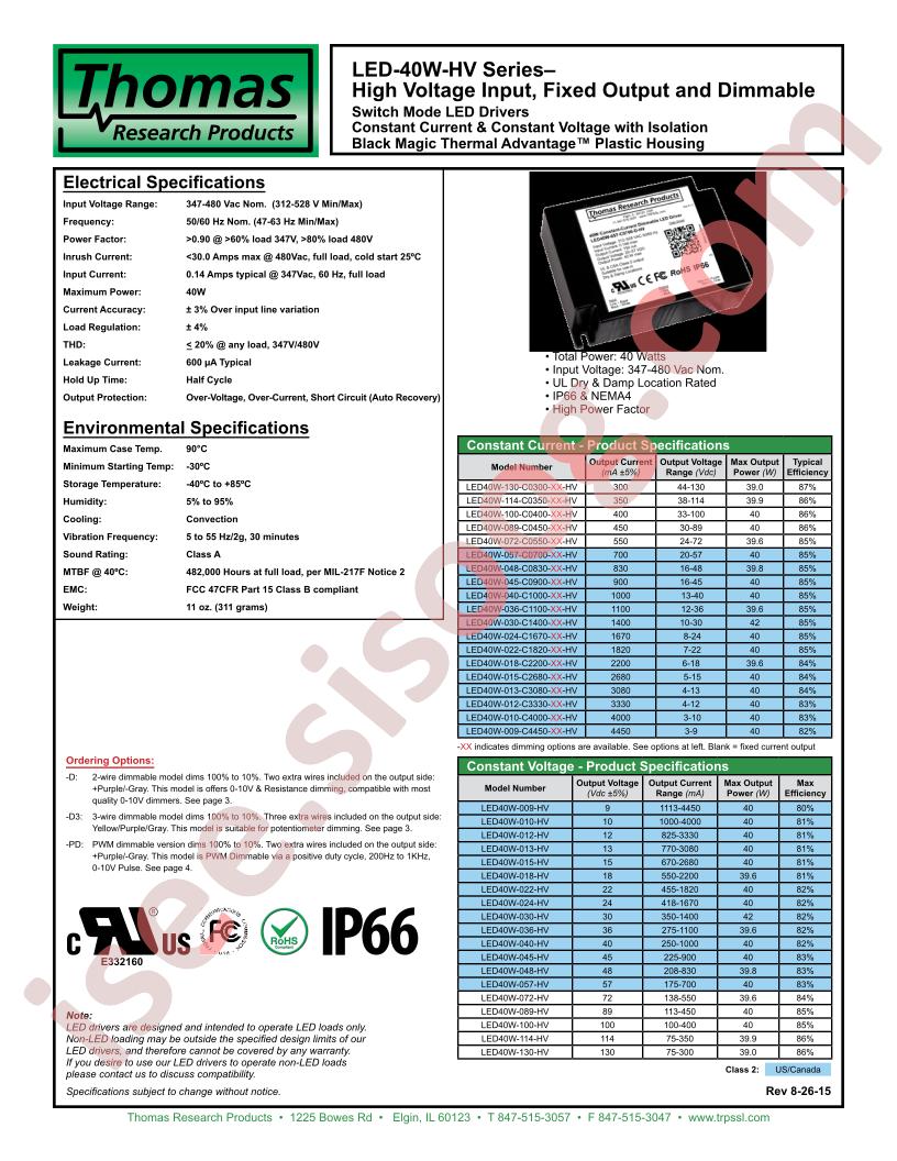 LED40W-130-C0300-XX-HV