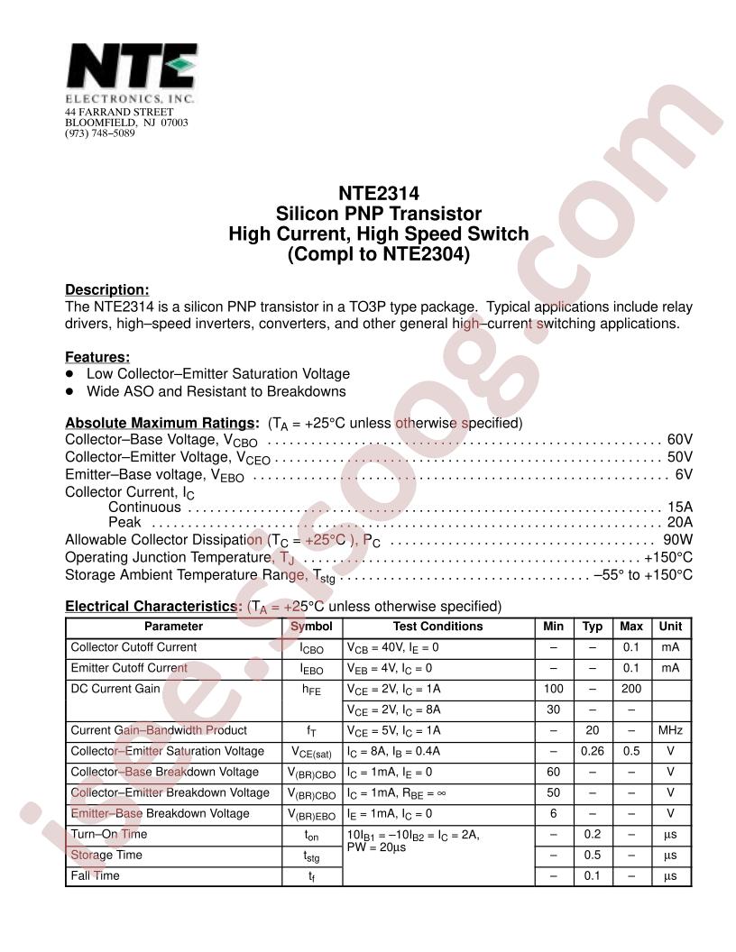 NTE2314