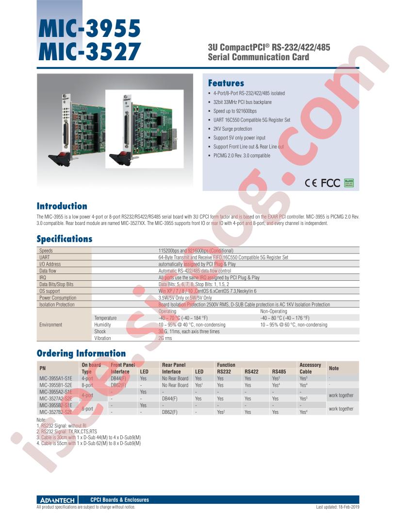 MIC-3955B1-S2E