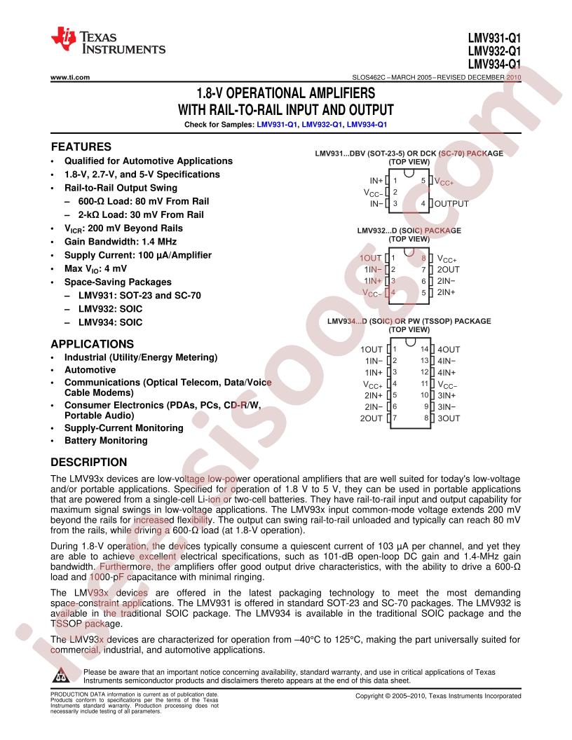 LMV931-Q1