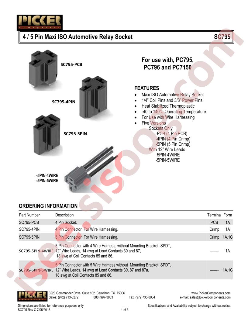 SC795-5PIN-5WIRE