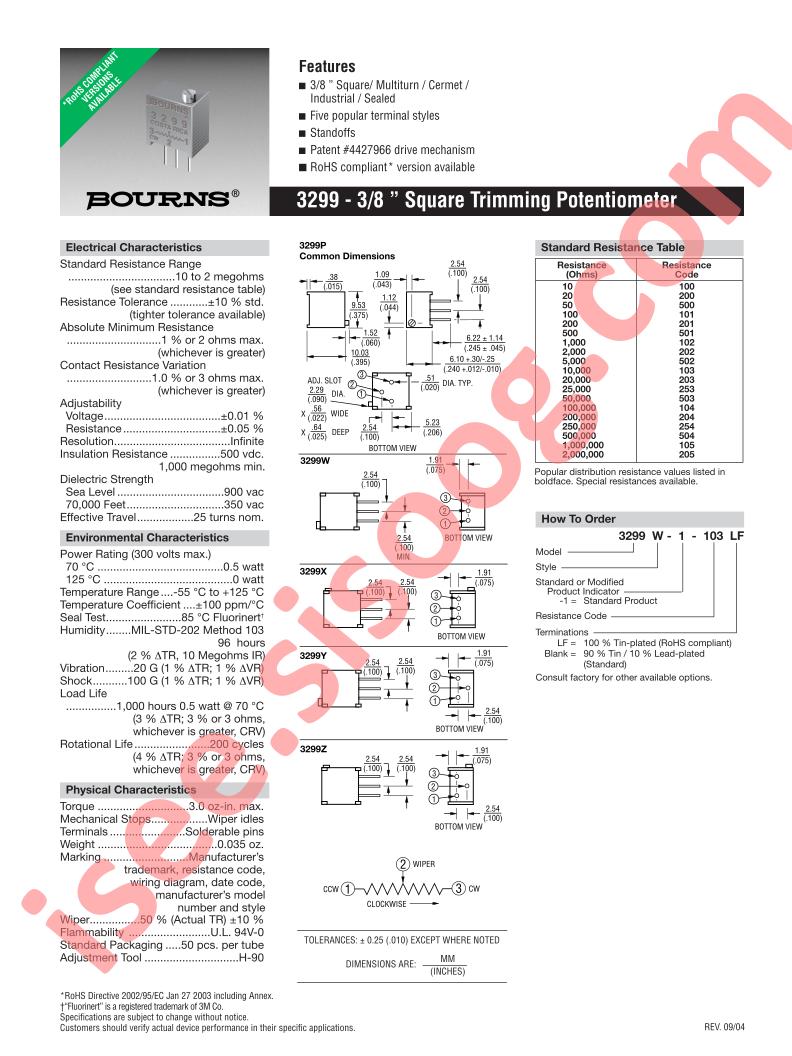 3299X-1-105LF