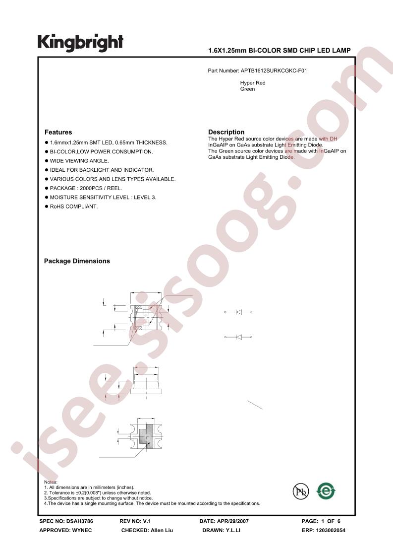 APTB1612SURKCGKC-F01