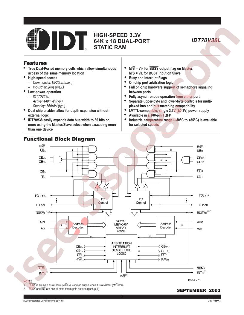 IDT70V38L
