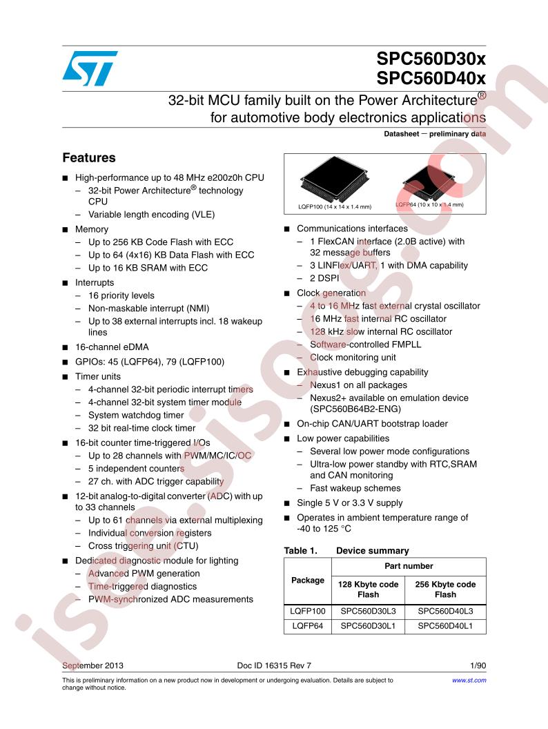 SPC560D30L3