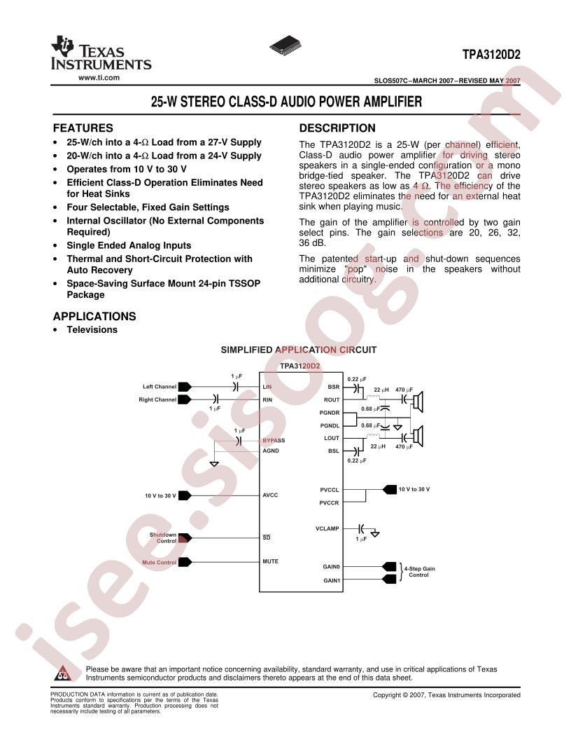 TPA3120D2PWPRG4