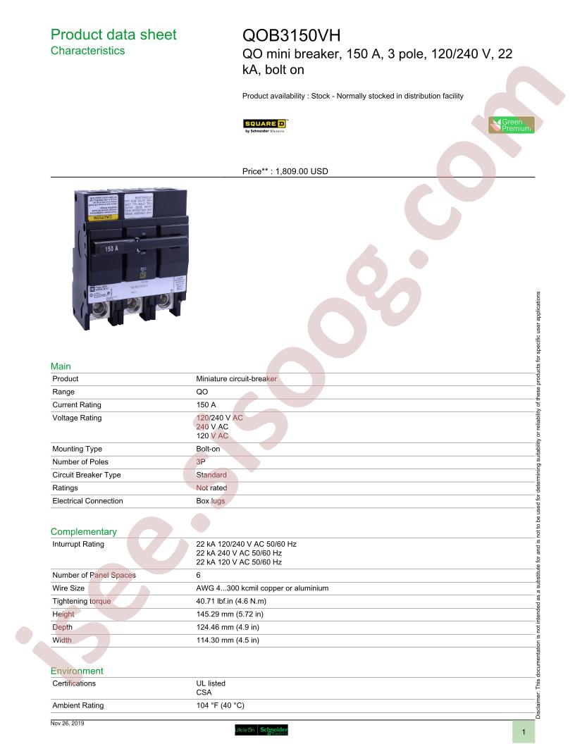 QOB3150VH