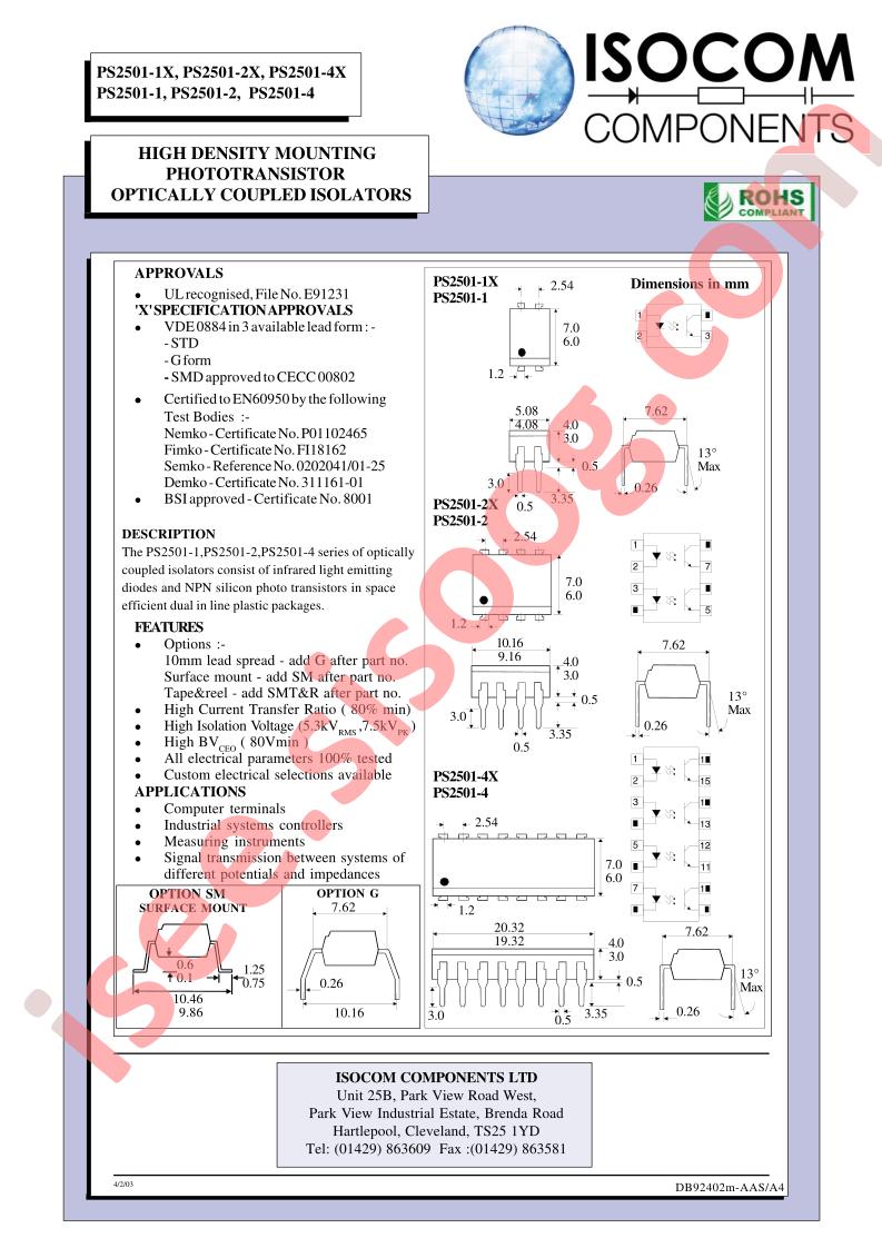 PS2501-2XSM