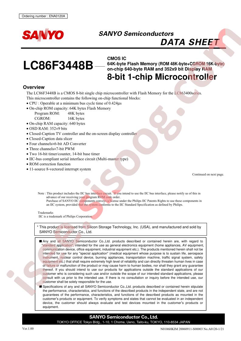LC86F3448B