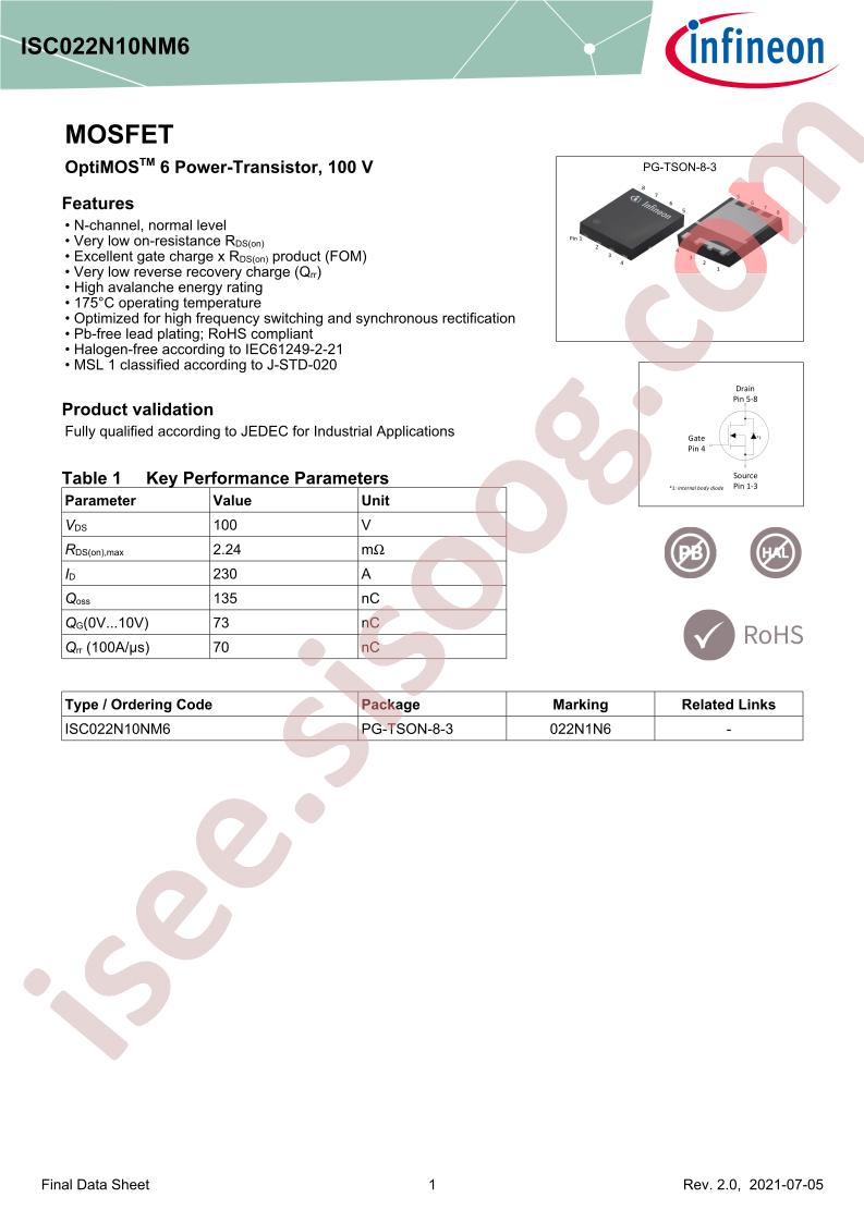 ISC022N10NM6