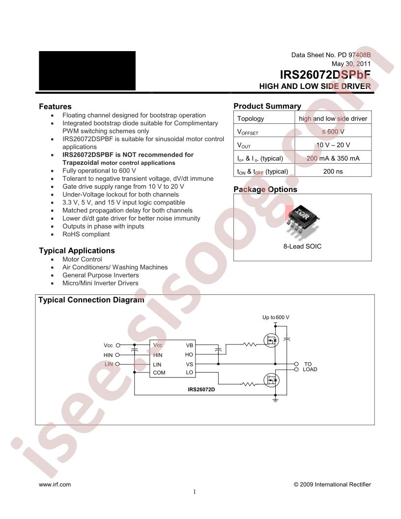 IRS26072DSPBF