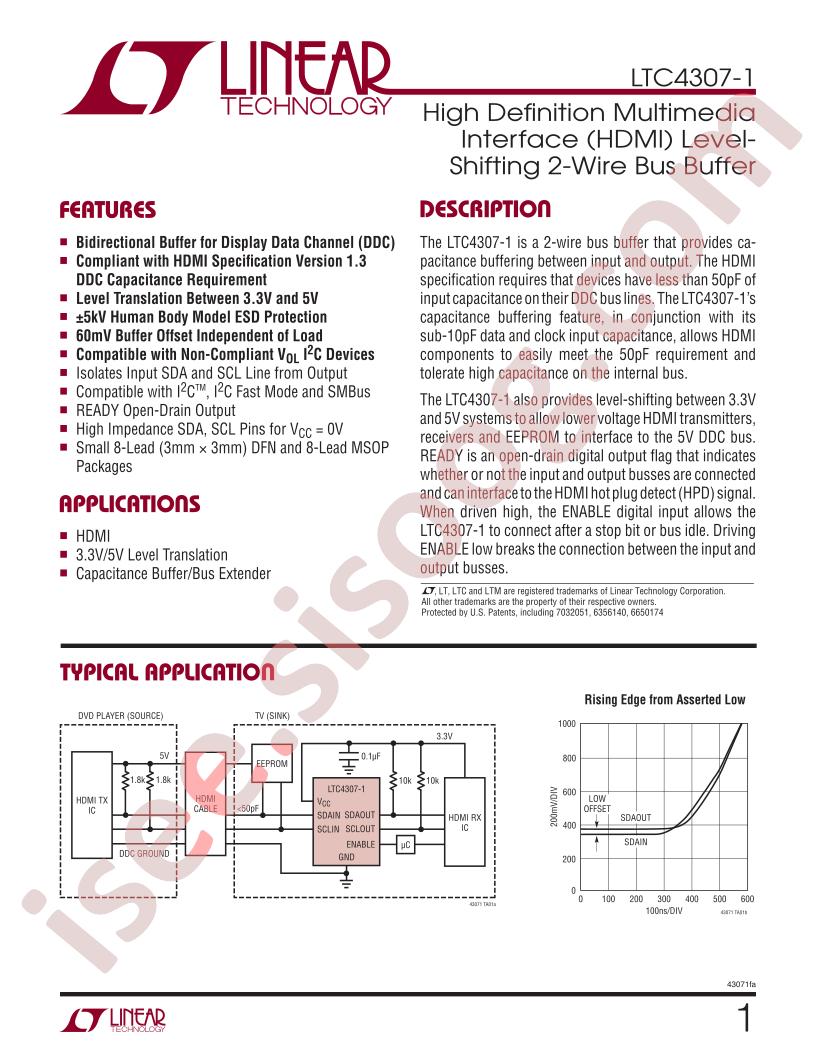 LTC4307IMS8-1-TRPBF