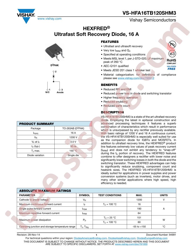 VS-HFA16TB120HM3