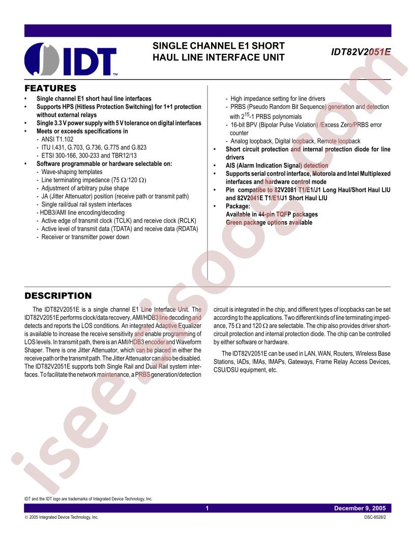 IDT82V2051E