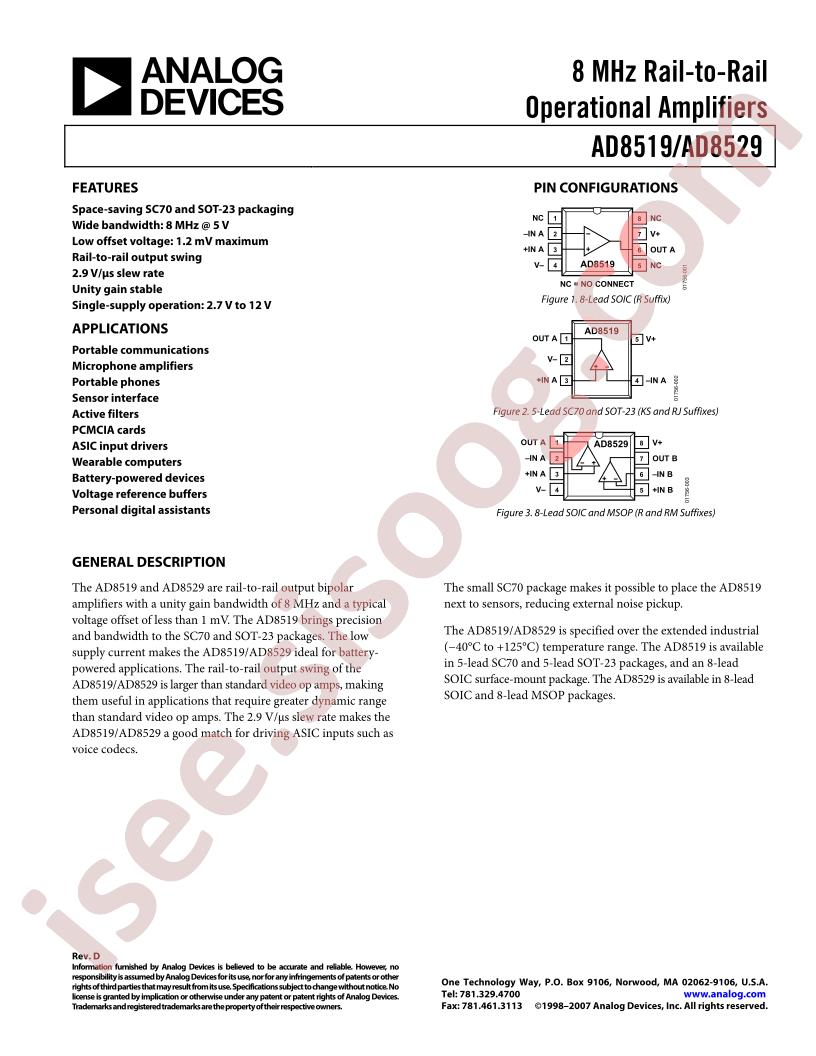 AD8519AKS-REEL7