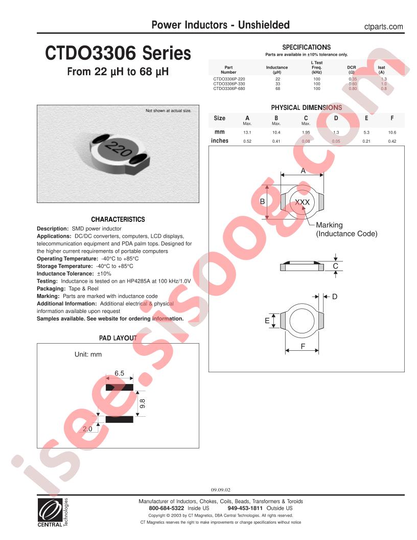 CTDO3306P-330