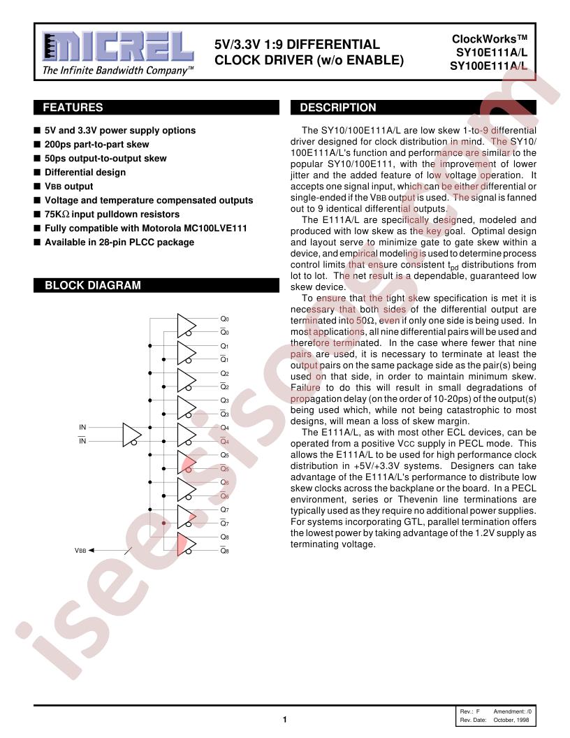 SY10E111A