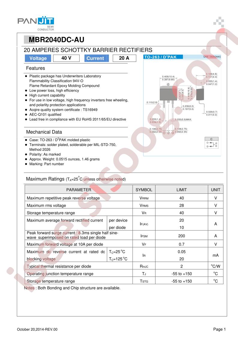 MBR2040DC-AU