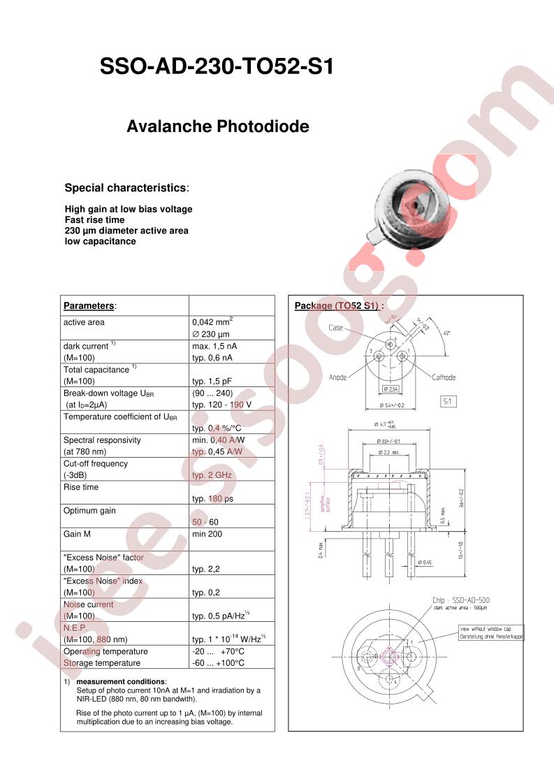 SSO-AD-230-TO52-S1