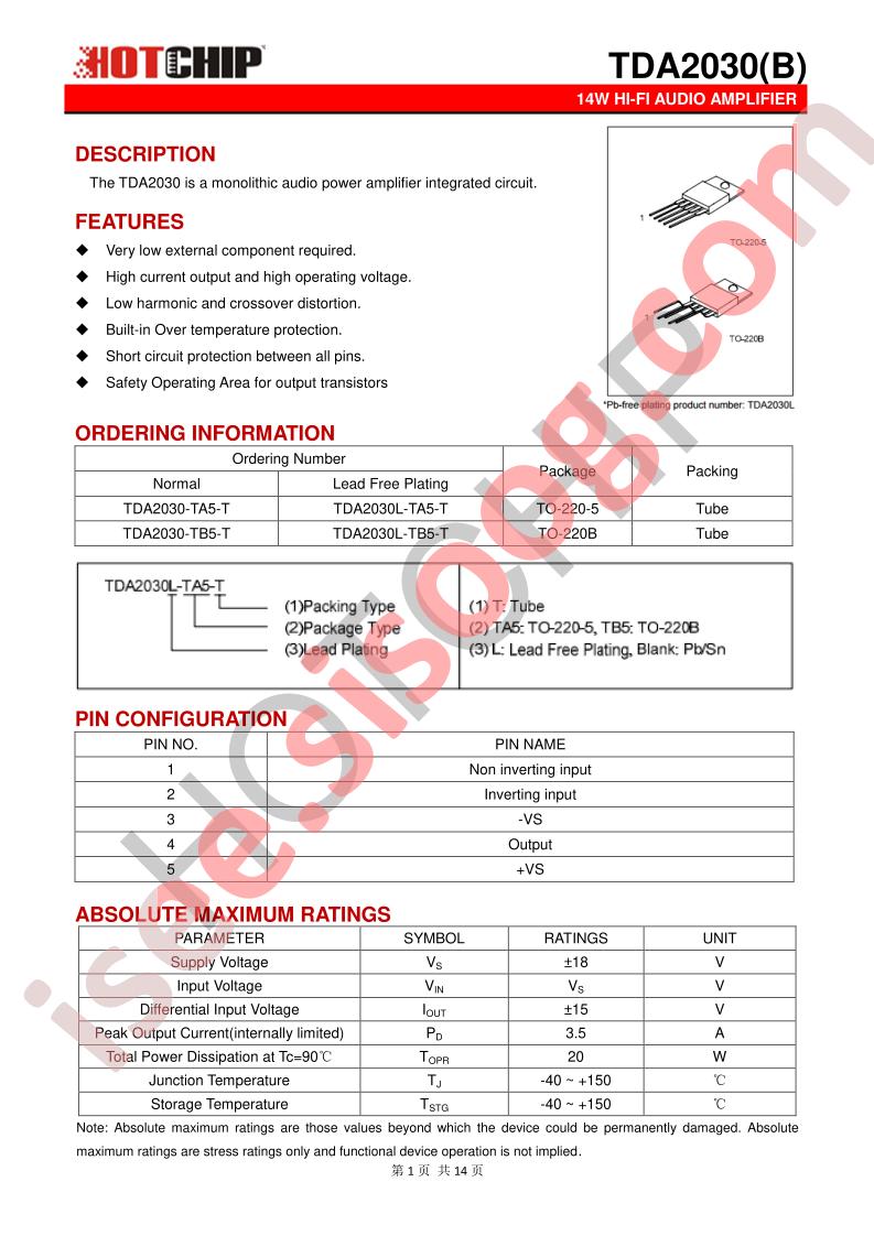 TDA2030-TB5-T