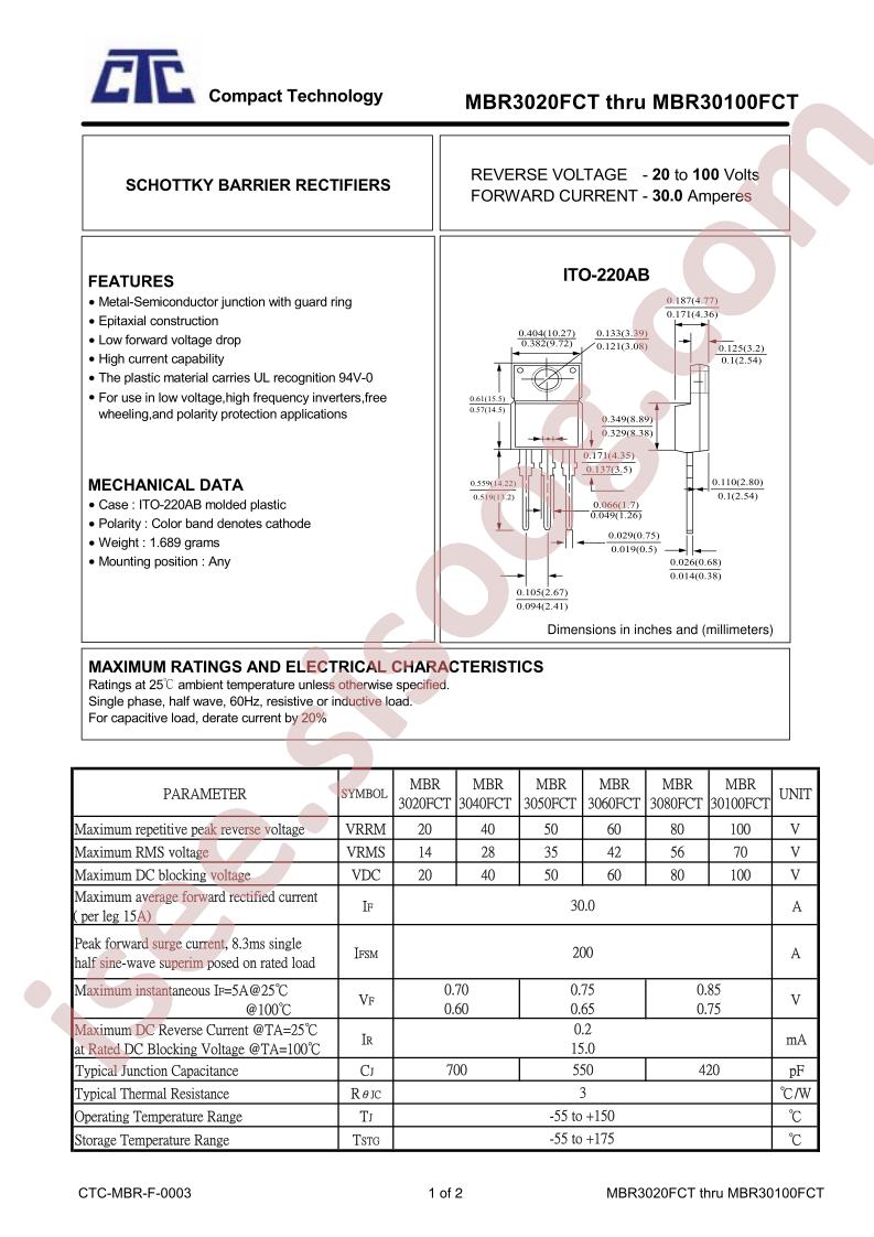 MBR3020FCT