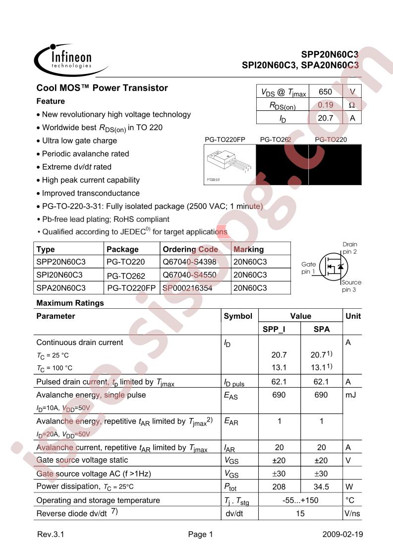 SPP20N60C3_09